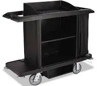 Rubbermaid Commercial Housekeeping Cart FG618900BLA