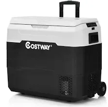 Costway 42 QT Portable Car Refrigerator Dual-Zone Car Cooler