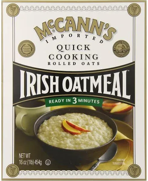 MCCANN'S: Irish Oatmeal Quick Cooking Rolled Oats, 16 oz