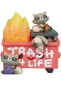 100% Soft Dumpster Fire - Trash Panda Vinyl Figure NEW