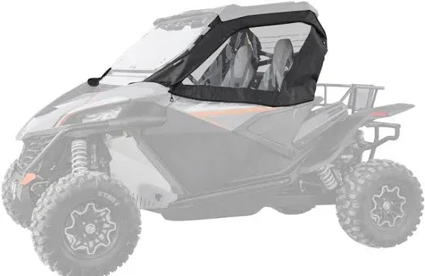 SuperATV Soft Cab Enclosure Upper Doors for 2020+ CFMOTO ZForce 950 Sport | Double-Polished Vinyl Windows | Resistant to Water, Punctures, Abrasions, UV Radiation, and Mildew | USA Made