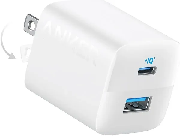 USB C Charger 33W, Anker 323 Charger, 2 Port Compact Charger with Foldable Plug 