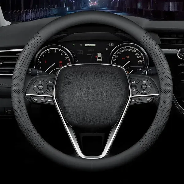 Lkwlikei Nappa Premium Leather car Steering Wheel Cover