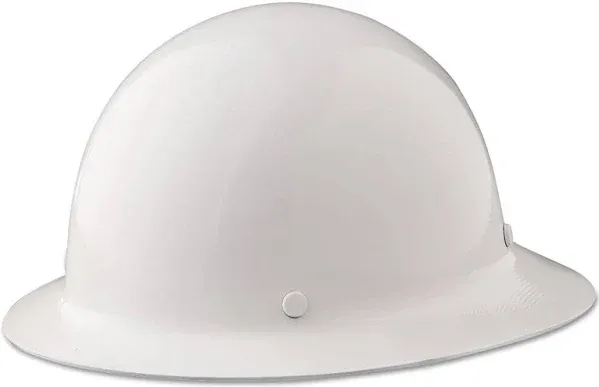 MSA Skullgard Full Brim Hard Hat ~ RATCHET Suspension ~ White