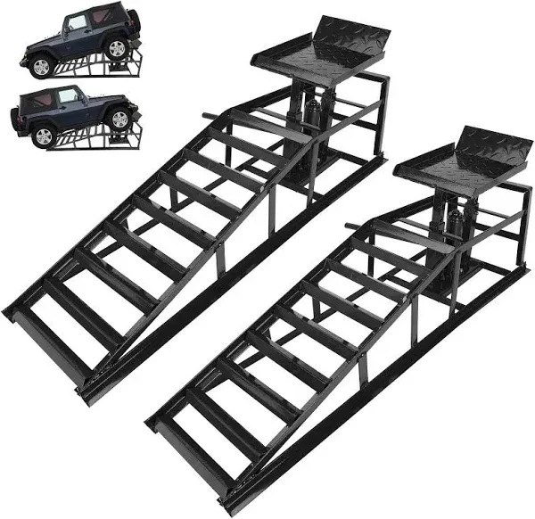 MERXENG 2 Pack Auto Car Truck Service Ramps Lifts