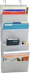 4 Pockets - Wall Mount/Over Door Office Supplies File Document Organizer Holder