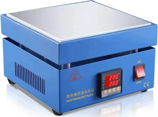 110V 850W Soldering Hot Plate LED Microcomputer Electric Preheat Soldering Station Welder Hot Plate Rework Heater Lab 200X200mm Plate