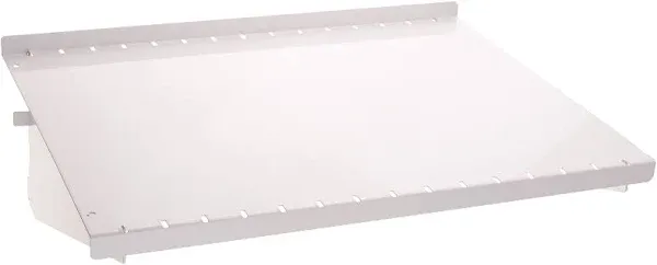 12in Deep Slotted Metal Pegboard Shelf Assembly ASM-SH-1612