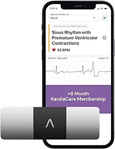 KardiaMobile Six-Lead Personal EKG Device - Record EKGs at Home and Detect Irregular Heartbeats - Includes Access to 6 Months of KardiaCare Heart Health Membership - by AliveCor