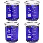 Brybelly IBKR-006 400 ml Glass Beaker Pack of 4