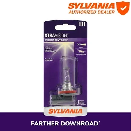 New Sylvania H11 XTRAVISION 2 Halogen Lamps 12.8V,55W Brighter Downroad