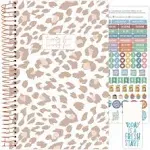 Bloom Daily Planners 2024-25 Soft Cover Planner, 5.5 inch x 8.25 inch, Tan Leopard, Size: 5.5\ x 8.25\, Beige