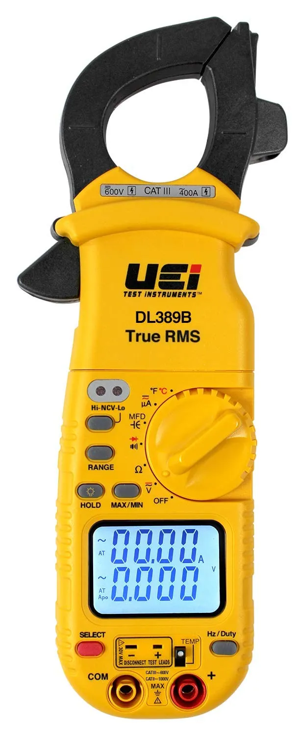 UEi DL389B Dual Display HVAC Clamp Meter