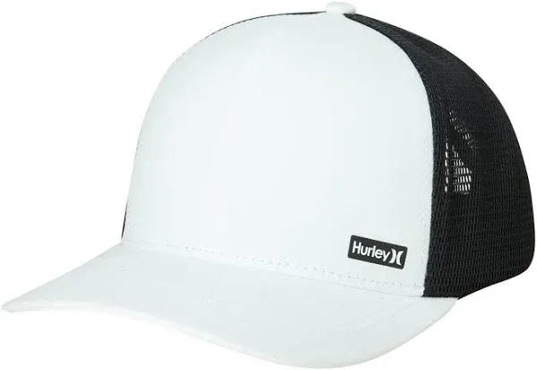 Hurley Men&#039;s Contempary Trucker Pink Snapback Hat with White Mesh