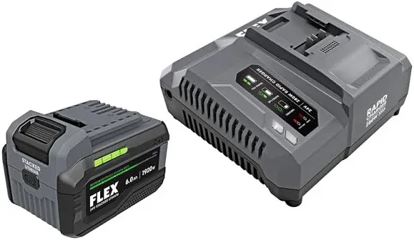 FLEX 24V Stacked Lithium-Ion Starter Kit with 6.0Ah Stacked Lithium Battery and 280W Rapid Charger - FX0421-1H