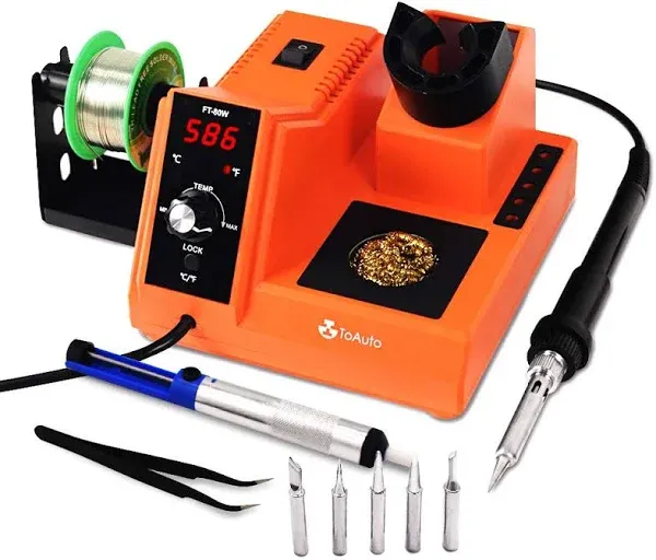  Soldering Station,80W Digital Solder Iron Station Kit with 176°F-896°F Orange