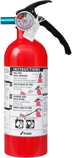 Kidde Fire Extinguisher for Home & Office Use, 5-B:C, 3.2 Lbs., USCG Approved with Strap Bracket (Included)