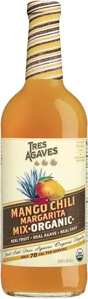 Tres Agaves Margarita Mix, Organic, Mango Chili - 33.8 fl oz