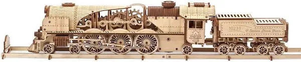 UGEARS | V-Express Steam Train | Mechanical Wooden Model