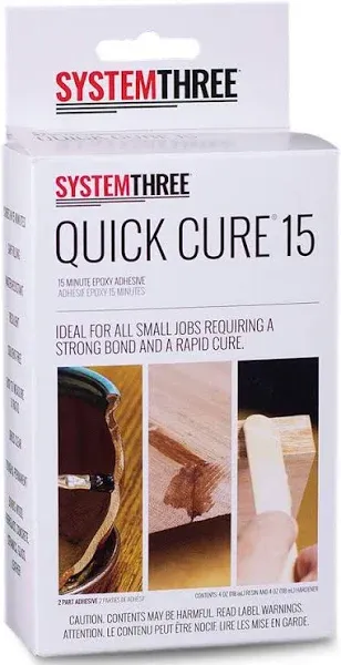 System Three Quick Cure 15 Epoxy Adhesive, 1/2 Pt Bottle Kit, Amber