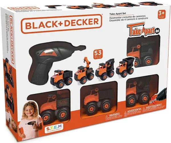 Black & Decker Take Apart Mini Construction Trucks Set