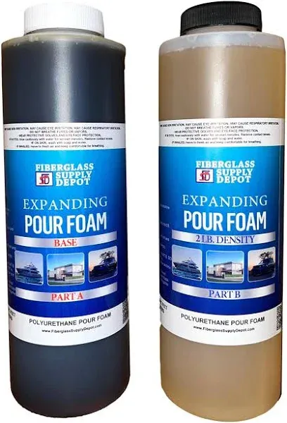 4 Lb. Density Expanding Pour Foam, 2 Part Polyurethane Closed Cell Liquid Foam f