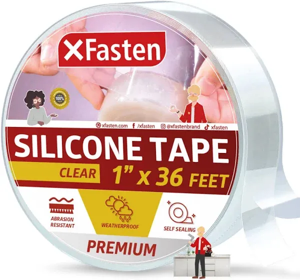 XFasten Self Fusing Silicone Tape Red 1&#034; X 36-Foot