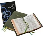 KJV Topaz Reference Edition, Dark Green Goatskin Leather, KJ676:XRL