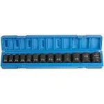 Grey Pneumatic 13 Piece 3/8" Drive Semi Deep 6 Point Metric Impact Socket Set