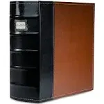 Bellagio-italia XL 3-Ring Storage Binder - 600-Sheet Capacity Storage Organizer - File Storage for Presentations, Documents, and Trading Cards - Brown