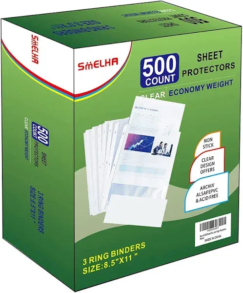 SMELHA Sheet Protectors