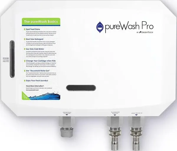 Greentech PureWash Sanitizing Detergent-Less Home Laundry System