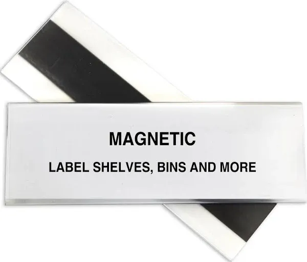 C-line Hol-dex Magnetic Shelf/bin Label Holders - Plastic - 10 / Box - Clear