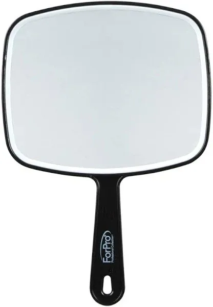 ForPro Professional Collection Premium Hand Mirror with Handle 6.3 W x 9.6 L