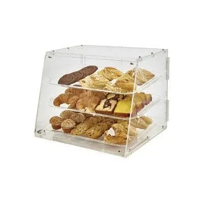 Winco ADC-3 21&#034;x18&#034;x16-1/2<wbr/>&#034; Countertop Acrylic Display w/ 3 Trays