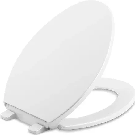 Kohler K-4774-0 Brevia Elongated White Toilet Seat with Quick-Release Hinges And