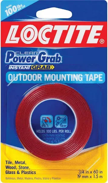 Loctite Power Grab 3/4 in. x 60 in. Mounting Tape