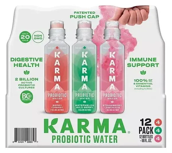 Karma Lemonade Probiotic Water Variety Pack (18 fl. oz., 12 pk.)