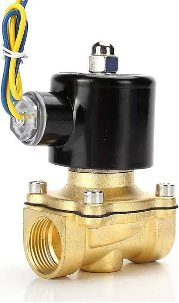 Beduan Brass Electric Solenoid Valve, 1/2" 12V Air Valve Normally Colsed for Water Air Gas Fuel Oil