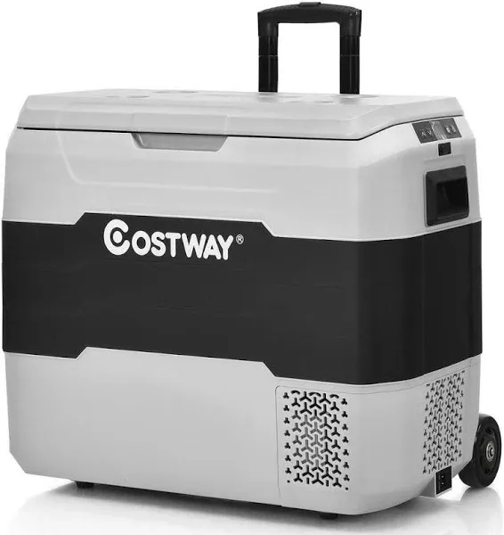 Costway 42 QT Portable Car Refrigerator Dual-Zone Car Cooler