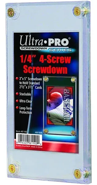 Ultra Pro 1/4" Screwdown Recessed Trading Card Holder ( Packaging May Vary ),Plastic, Clear