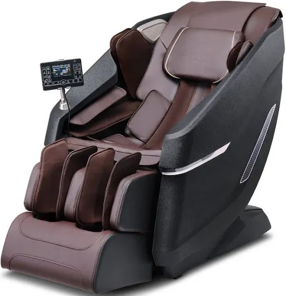 VEVOR Massage Chair with Flexible SL-Track, Full Body Zero Gravity Recliner, 10-18 Auto Modes, 4D Shiatsu, Heating, Bluetooth Speaker, Airbag, Foot Roller, and Touch Screen, Black