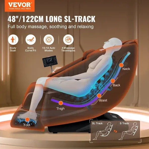 VEVOR Massage Chair Full Body Zero Gravity Recliner