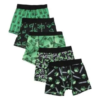 Men's Minecraft Building Video Game 5pk Boys Boxer Briefs Set