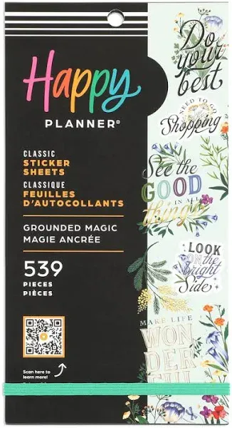 Happy Planner Grounded Magic Stickers