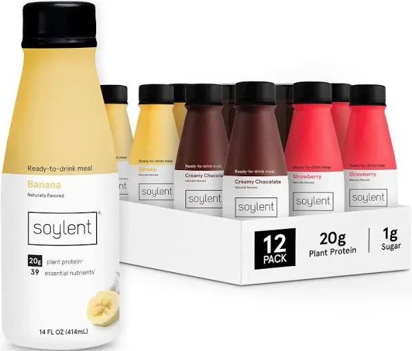 Soylent complete meal banana split 36 bottle bundle