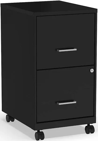 Staples 2-Drawer Vertical Locking File Cabinet (Black, Sold as 1 Each) – H