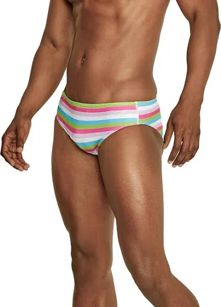 Speedo Mens Printed One Brief Vibe Multi