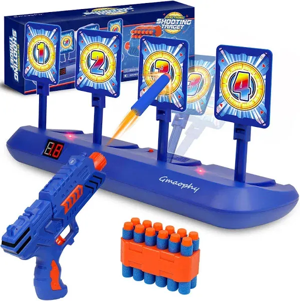 Digital Shooting Targets with Foam Dart Toy Shooting Blaster , 4 Targets Auto Re