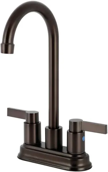 Kingston Brass KB8496NDL NuvoFusion 4-Inch Centerset Bar Faucet, 4-3/4" in Spout Reach, Polished Nickel